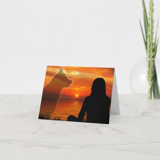 Dog Loss Sympathy Card with Poem (Front)