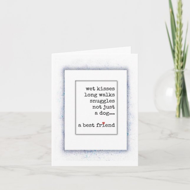 Dog Loss, Sympathy, Memorial, Best Friend Died Card (Front)