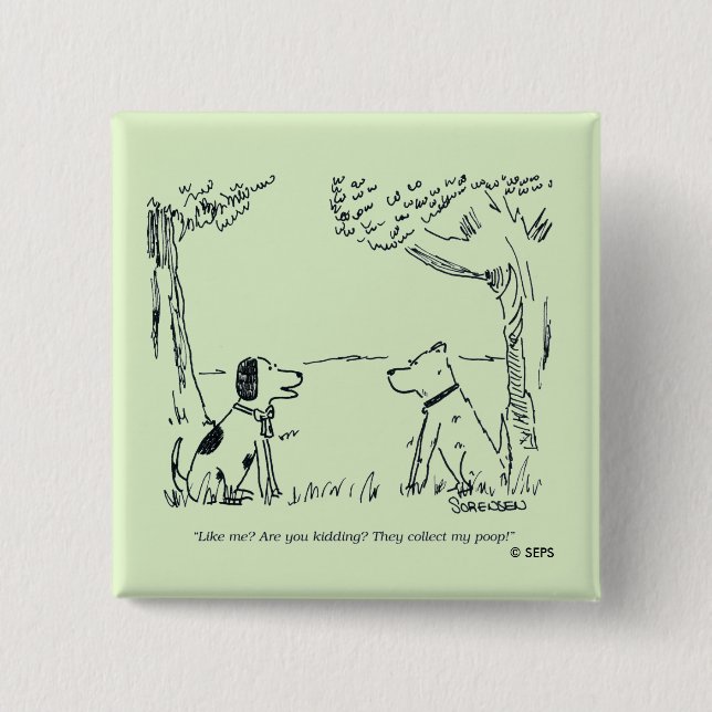 Dog Love 15 Cm Square Badge (Front)