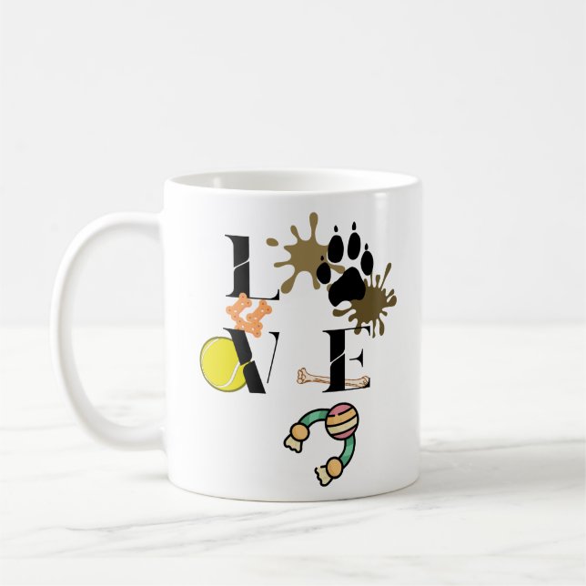 "Dog Love" Boy's Coffee Mug (Left)