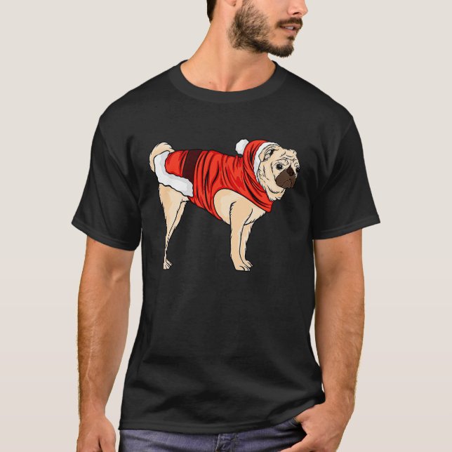 Dog love Cute Pitbull Hat Ugly Christma T-Shirt (Front)