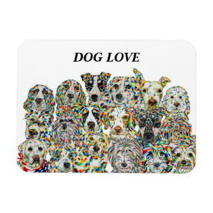 Dog Love Flexible Photo Magnet