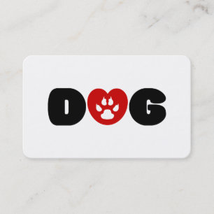 Dog Love Heart Business Card