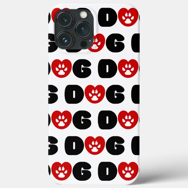 Dog Love Heart Case-Mate iPhone Case (Back)