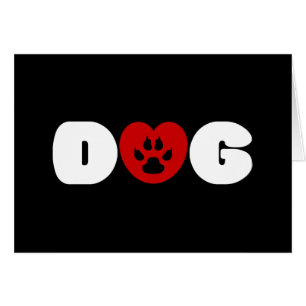 Dog Love Heart Greeting Card