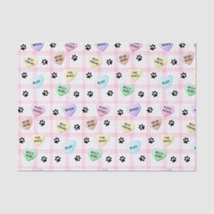 Dog Love Hearts Paw Prints Tissue Papers Tissue Paper