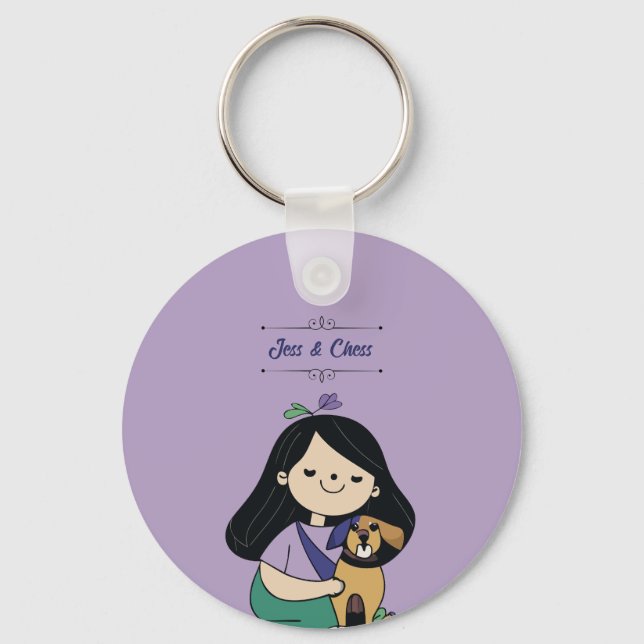 Dog Love Key Ring (Front)