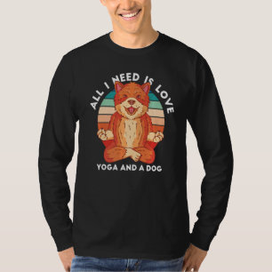 Dog Love Relaxation Meditation Women's Lotus Seat  T-Shirt