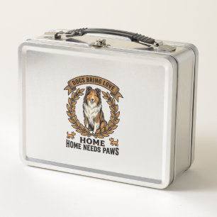 Dog Love Shirt Vintage Engraving Laurel Design_1 Metal Lunch Box