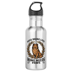 Dog Love Shirt Vintage Engraving Laurel Design (2) 532 Ml Water Bottle