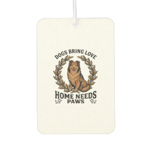 Dog Love Shirt Vintage Engraving Laurel Design (2) Car Air Freshener