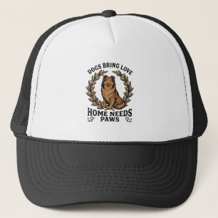 Dog Love Shirt Vintage Engraving Laurel Design (2) Trucker Hat