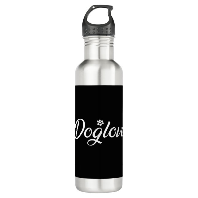 Dog love with Dog Paw  710 Ml Water Bottle (Front)