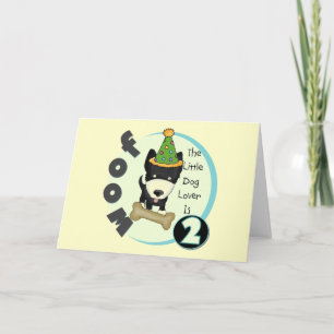 Dog Lover 2nd Birthday Tshirts and Gifts Card
