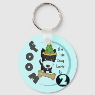 Dog Lover 2nd Birthday Tshirts and Gifts Key Ring