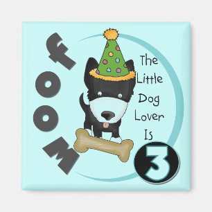 Dog Lover 3rd Birthday T-shirts and Gifts Magnet