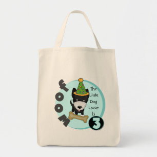 Dog Lover 3rd Birthday T-shirts and Gifts Tote Bag