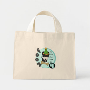 Dog Lover 4th Birthday T-shirts and Gifts Mini Tote Bag
