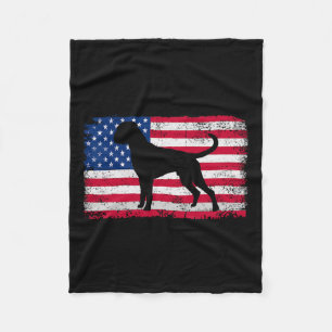 Dog Lover 4th Of July Patriotic American Flag Usa Fleece Blanket