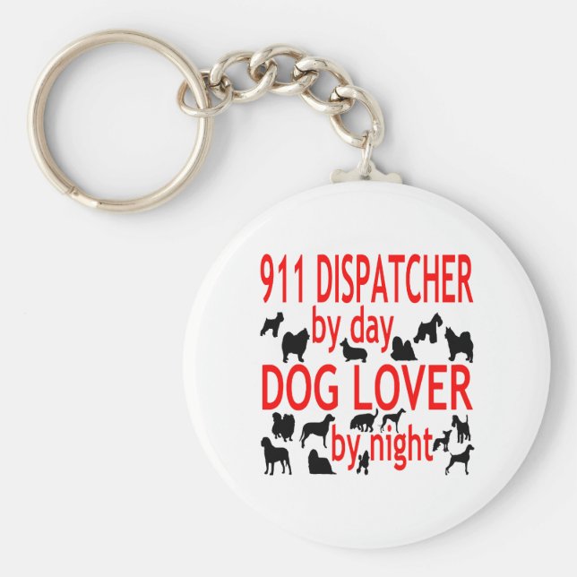 Dog Lover 911 Dispatcher Key Ring (Front)