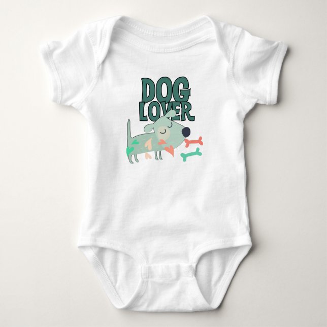 Dog Lover Baby Bodysuit (Front)