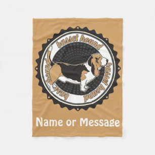 Dog Lover Basset Hound Blanket Custom Name
