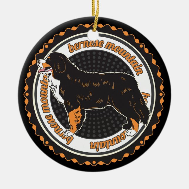 Dog Lover Bernese Mountain Dog Ceramic Tree Decoration (Front)