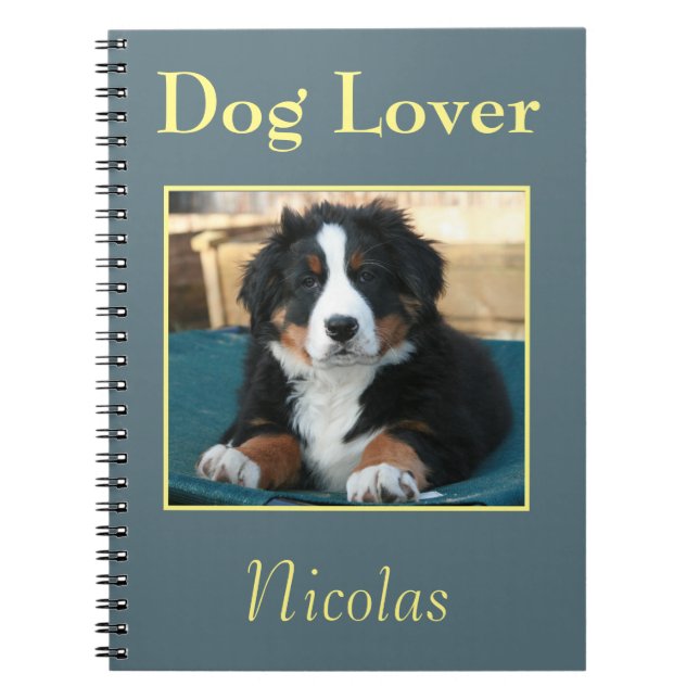 Dog Lover Bernese Notebook (Front)