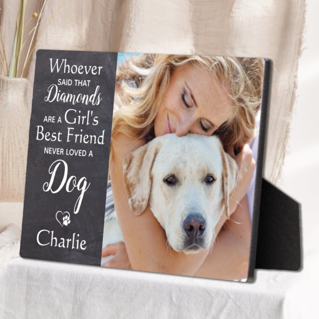Dog Lover Best Friend Personalised Pet Photo Plaque (Creator Uploaded)