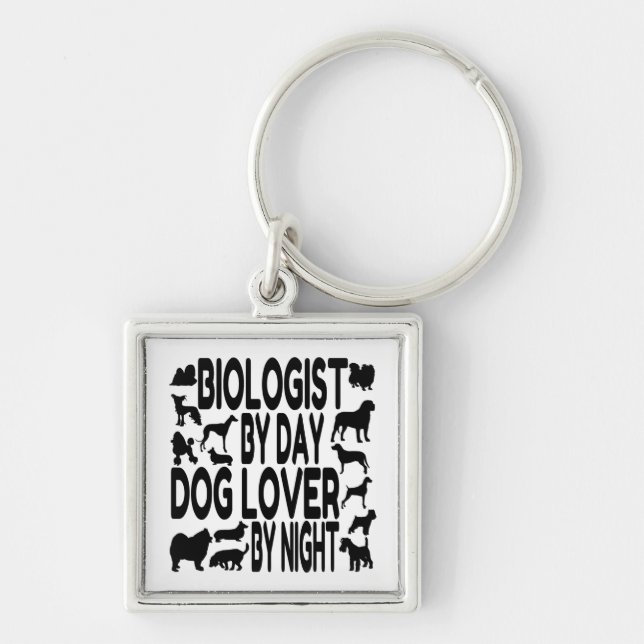 Dog Lover Biologist Key Ring (Front)