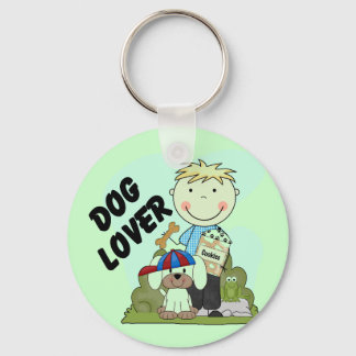 Dog Lover Blonde Boy T shirts and Gifts Key Ring