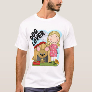 Dog Lover Blonde Girl T-shirts and Gifts