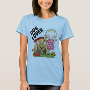 Dog Lover Blonde Girl T-shirts and Gifts