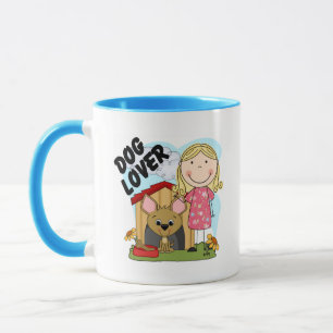Dog Lover Blonde Girl T-shirts and Gifts Mug