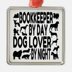 Dog Lover Bookkeeper Metal Tree Decoration