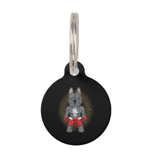 Dog Lover   Brave French Bulldog Fighter Pet Tag