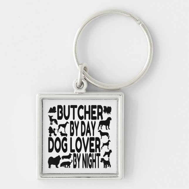 Dog Lover Butcher Key Ring (Front)