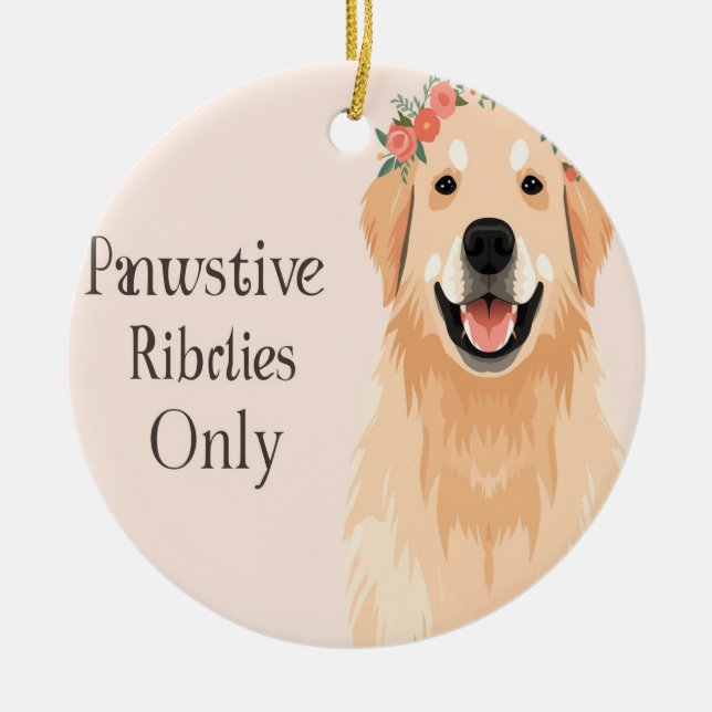 dog lover ceramic tree decoration (Front)