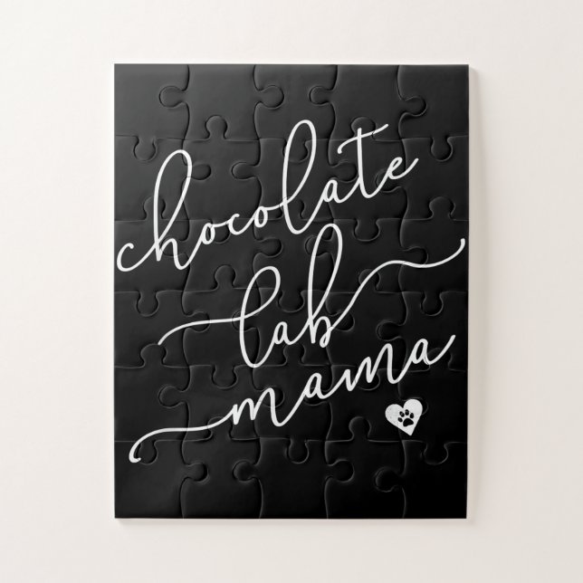 Dog Lover | Chocolate Lab Mama Jigsaw Puzzle (Vertical)