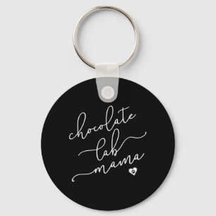 Dog Lover Chocolate Lab Mama Key Ring