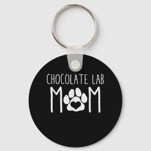 Dog Lover Chocolate Lab Mum Key Ring