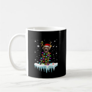 Dog Lover Chocolate Labrador Christmas Light Coffee Mug