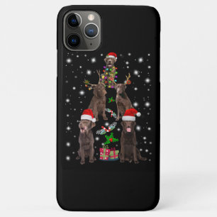 Dog Lover Chocolate Labrador Christmas Tree iPhone 11 Pro Max Case
