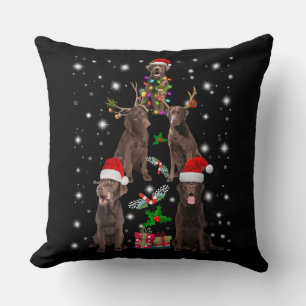 Dog Lover   Chocolate Labrador Christmas Tree Cushion