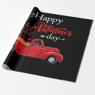Dog Lover Chocolate Labrador Happy Valentine Wrapping Paper