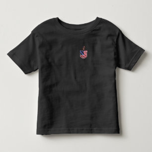 Dog Lover Chocolate Labrador In USA Flag Toddler T-Shirt