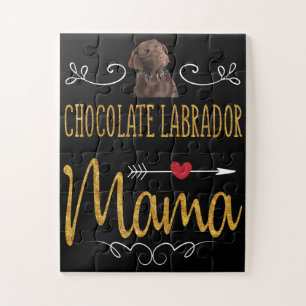 Dog Lover   Chocolate Labrador Mama Jigsaw Puzzle