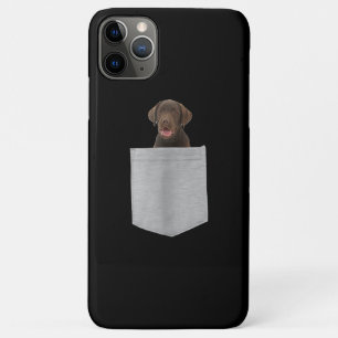 Dog Lover Chocolate Labrador Puppy In Pocket iPhone 11 Pro Max Case