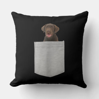 Dog Lover | Chocolate Labrador Puppy In Pocket Cushion