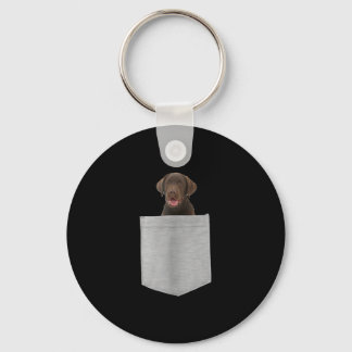 Dog Lover | Chocolate Labrador Puppy In Pocket Key Ring